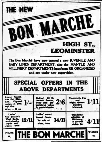 Bon Marche departmental sale advert (1930)