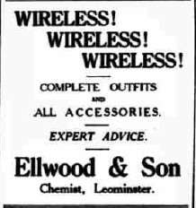 Advert for Ellwoods clothing range from 1925