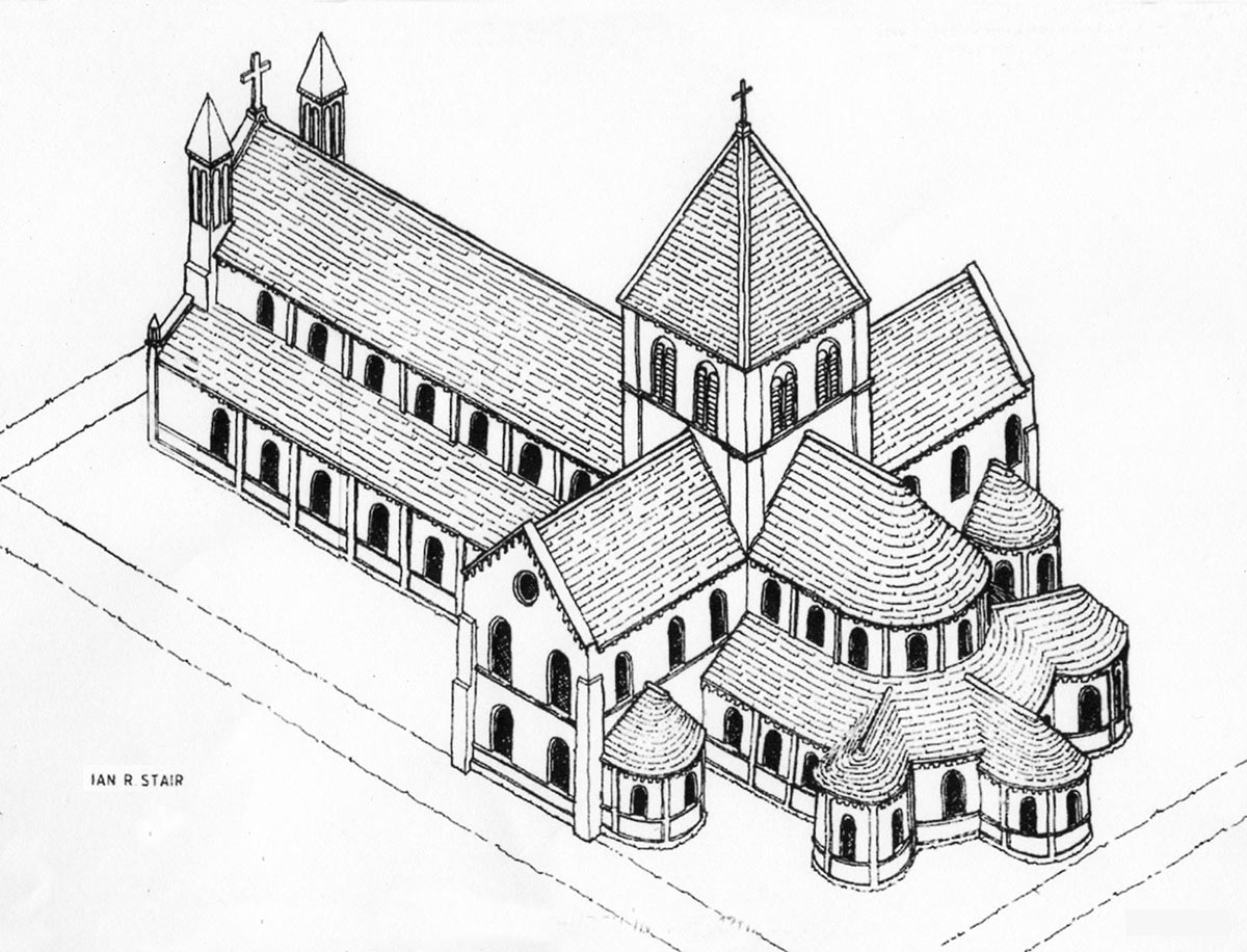 A reconstruction of how King Henry’s church may have looked.  (Courtesy of Ian R Stair and Eric Turton).