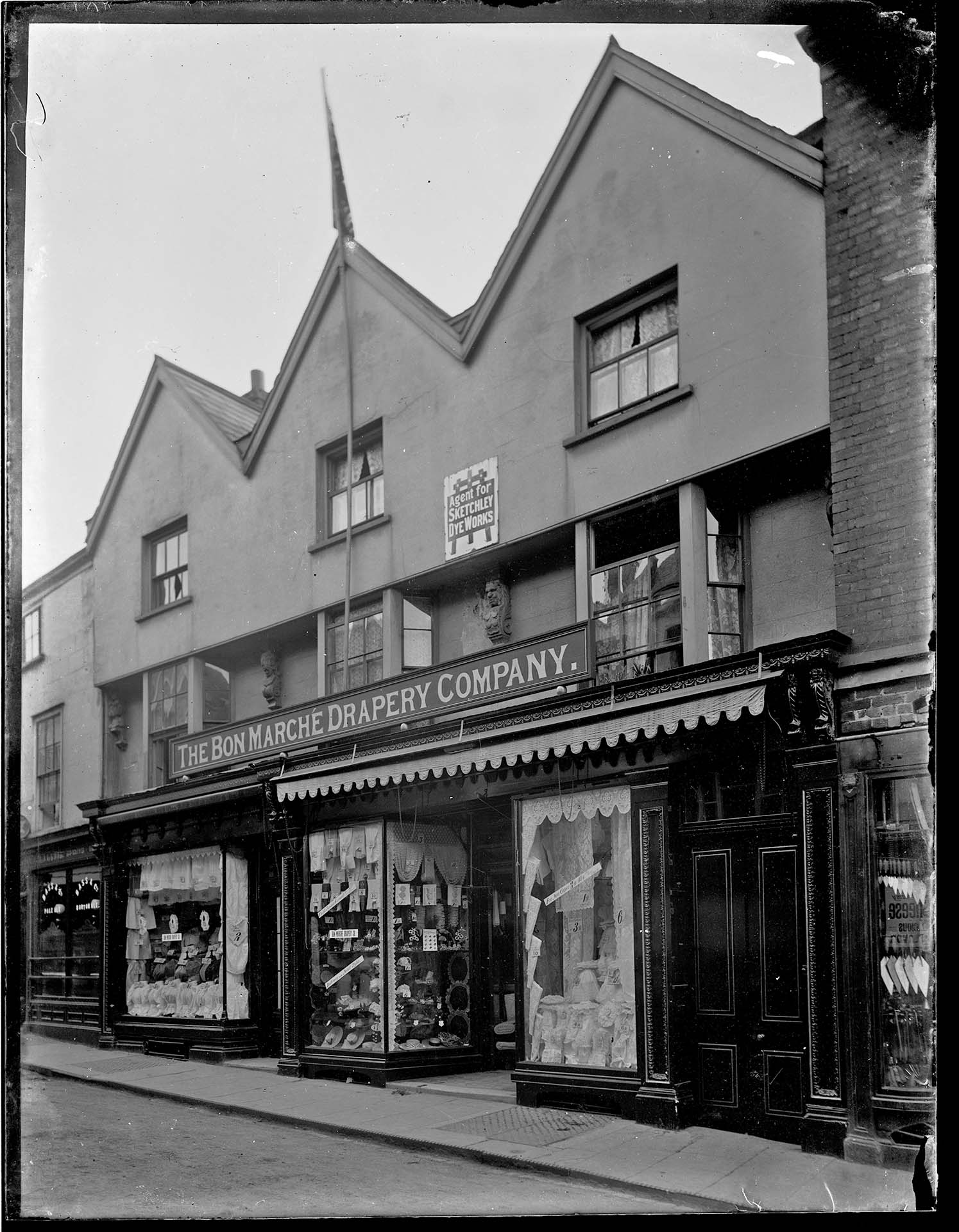 Bon marche drapery company shop front