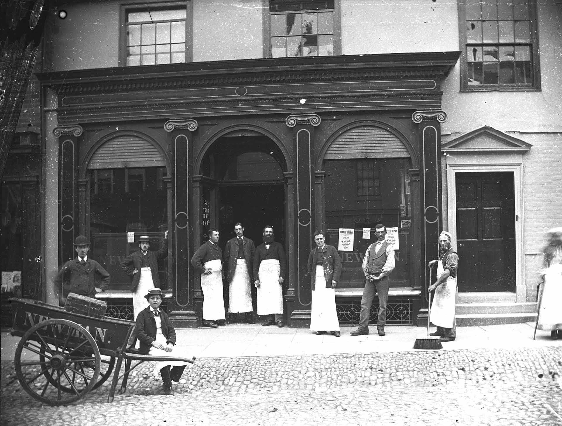 Newman grocer shop front in broad street